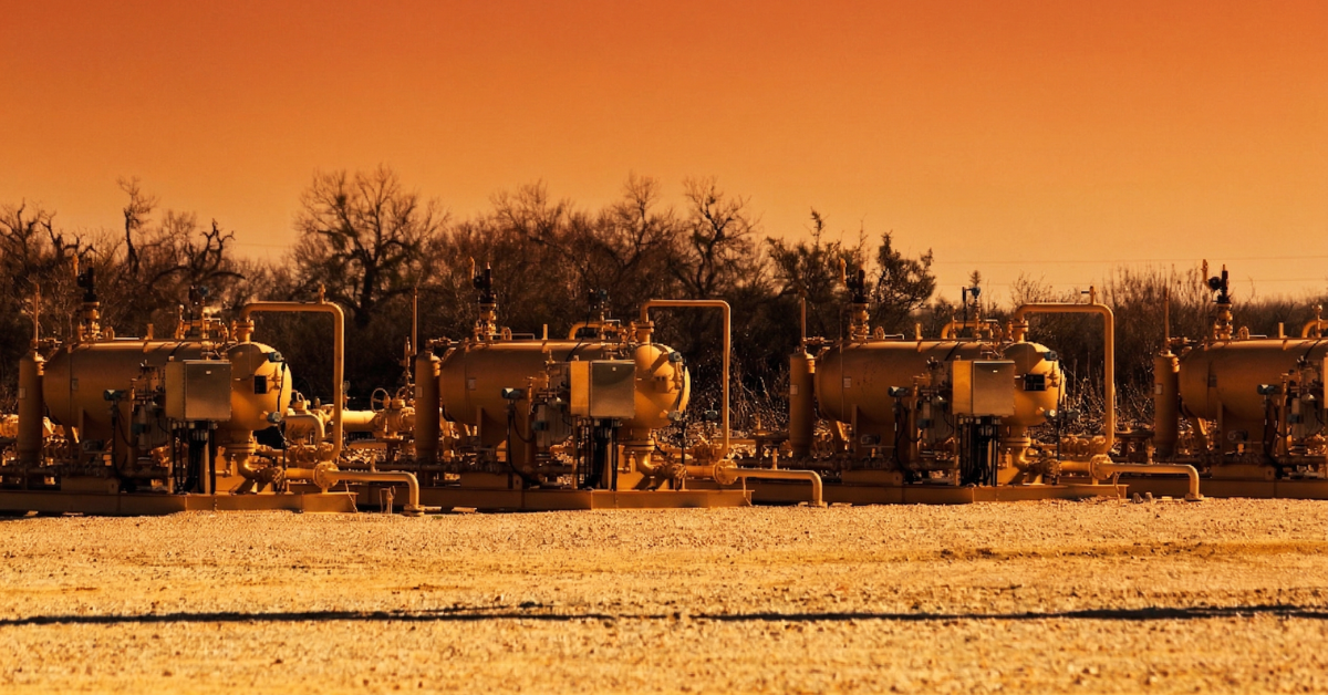 Working pump jacks and oil field equipment in central Texas